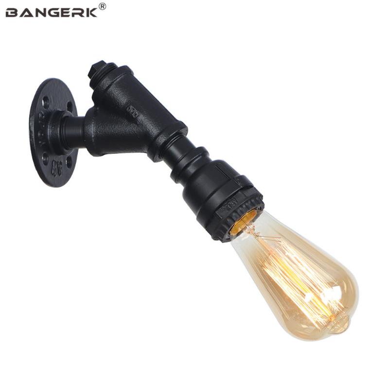 

Industrial Water Pipe Retro Wall Lights For Home Loft Decor Sconce Edison Bulb E27 LED Wall Lamp Iron Rust Indoor Lighting