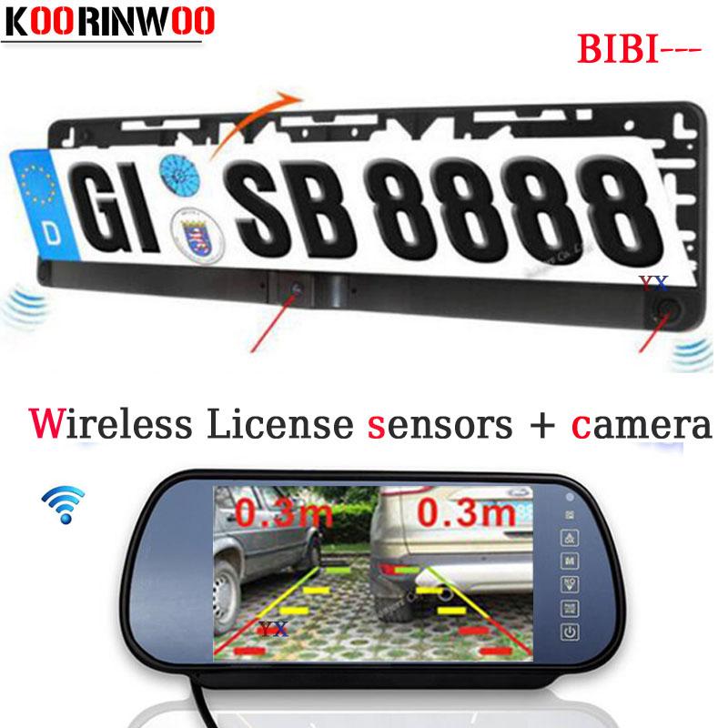 

Koorinwoo Latest Parktronic Car Parking Sensor 7 LCD Car Monitor Digital Display VCD/GPS/TV Input Rear view camera Backup