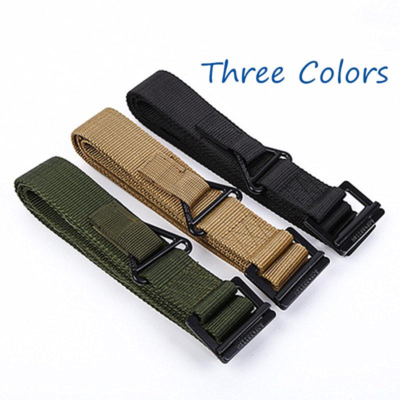 

Men Tactical Belt Buckle Canvas Belt Nylon Waist Outdoor Camping Hiking Heavy Duty Waistband, Black