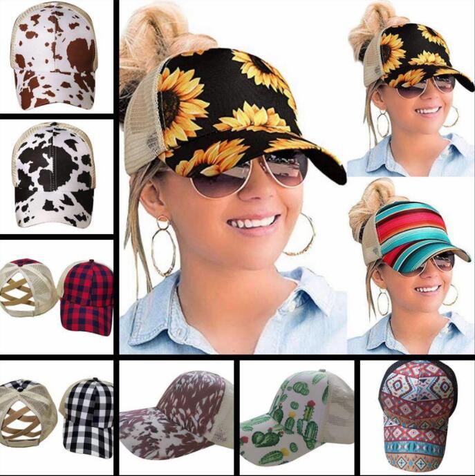 

Tump Ponytail Baseball Cap Women Sunflower Baseball Caps Criss Cross Leopard Printing Mesh Hats Trucker Dad Hat Snapbacks LSK1998, Free