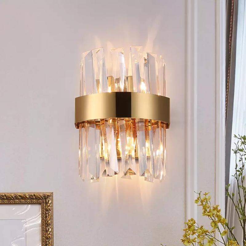 

2021 LED Crystal Wall Lamp Sconce Light Fixtures For Home Decor Winfordo Lighting