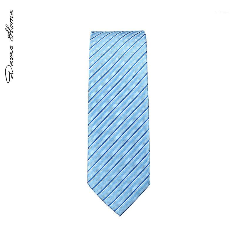 

2020 Brand New Fashion High Quality Men 7CM Navy Blue Stripe Light Blue Necktie Work Formal Suit Neck Tie for Men with Gift Box1, Black;gray
