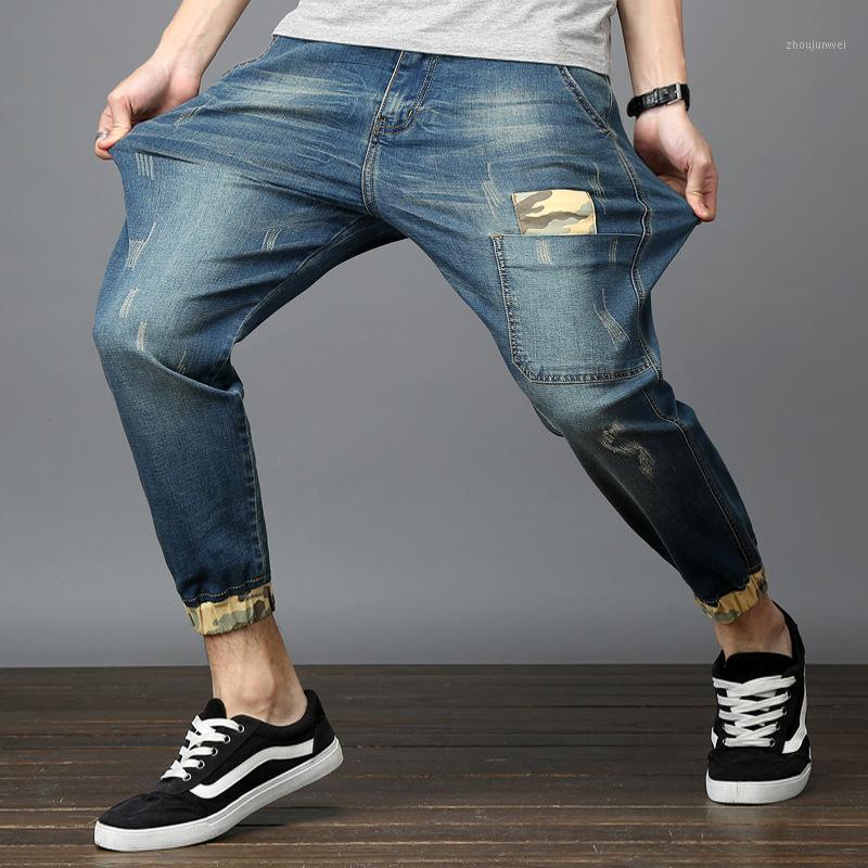 

Men's Jeans Fall Loose Waist Men Super Size Stretch 8XL Plus Blue Oversize Pants Cotton Trousers Thick Pant