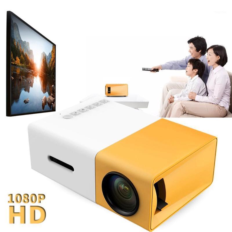 

YG300 CE Certification Household HD Mini Projector LED Entertainment Portable 1080 High-definition Projector Video Home Cinema381, As shows
