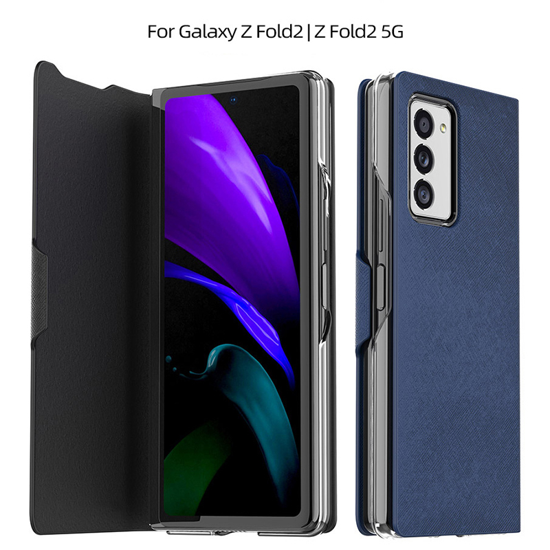 

Full Cover Flip Fold Screen Protective Phone Case For Samsung Galaxy Z Fold2 Shockproof Case For F9160, White