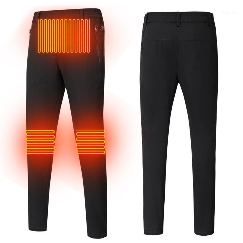 

Women Winter Heated Pants USB Electric Heating Warm Breathable Zipper Pocket Cycling Hiking Skiing Outdoors Heating Trousers1, Black