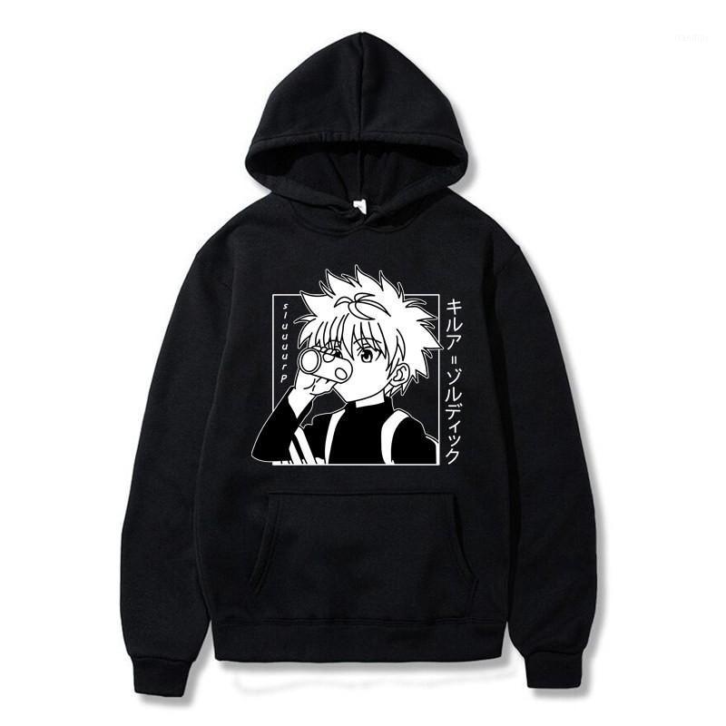 

Japanese Anime Funny Killua Eyes Killua HxH Hoodies 2020 Winter Japan Style X Sweatshirts Streetwear for Women/men1, Red-1