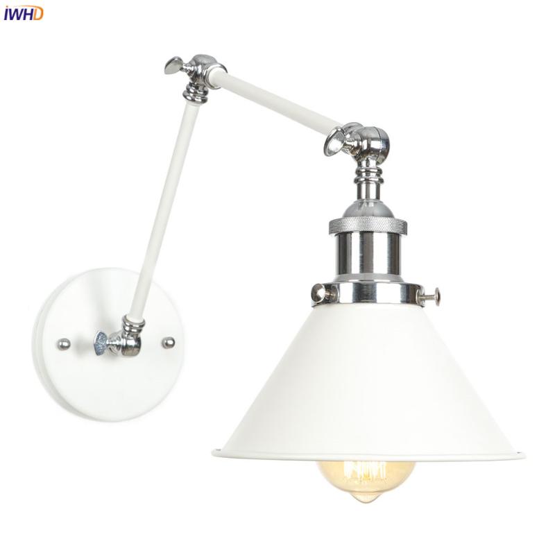 

IWHD Loft Industrial adjustable swing arm Wall lamp Fixture Vintage Edison bulb wandlamp lamparas de pared