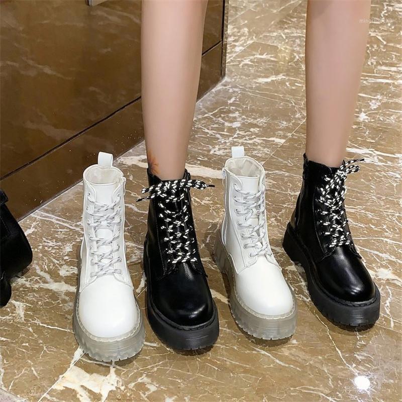 

Autumn Winter Women Ankle Boots Casual Fashion Women's Boots Female Platform Motorcycle PU Leather Shoes Ladies Booties1, Black