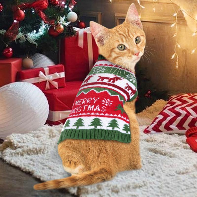 

Christmas Cat Dog Clothes Winter Cat Puppy Sweater knitwear Soft Cotton Small Dogs Chihuahua Pet Festival Clothing Costume1