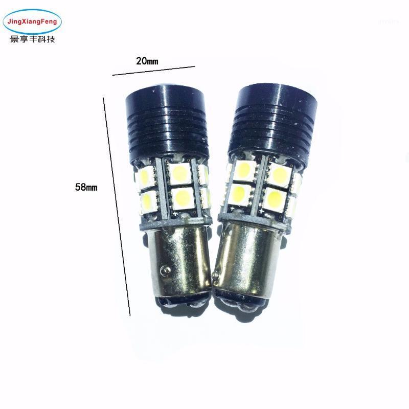 

JingXiangFeng 2pcs 1157 BA15D BA15S 1156 Bulbs 12 led High Power lamp brake Lights Red p21/5w led bulbs Car Light Source 12V1, As pic