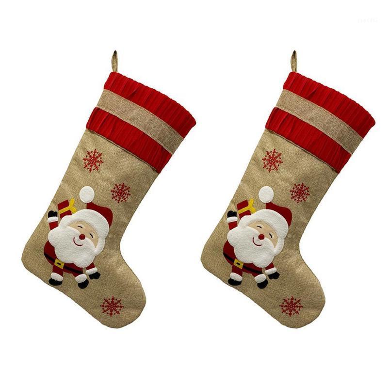 

Christmas Stocking Gift Bag Ornament Christmas Stocking Set Pendant Gift Bag1
