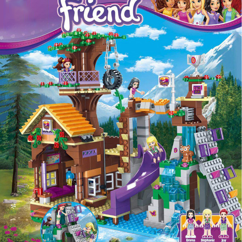 

872PCS Friends Adventure Treehouse Stephanie Digital Kit Blocks girl Emma Toy compatible with Lepining Construction Gift 2 orders