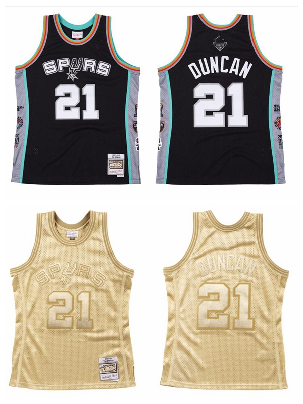 

Men San Antonio Spurs Hall Of Fame Tim Duncan 1997-98 Swingman Jersey, Black;red