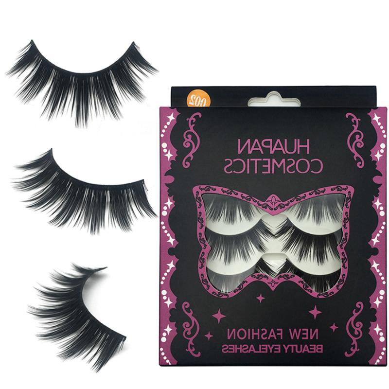 

60sets/lot 3D False Eyelashes Natural Fake 3D Mink Crisscross Eyelashes Eyelash Extension Makeup Big Dramatic Faux Mink Lashes