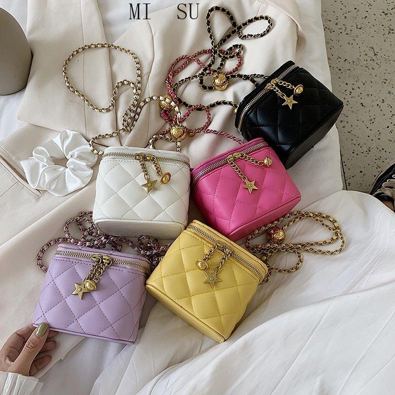 

Fashion Designer Women Shoulder Messenger Bag Lady Metal Chains Mini Handbag Female Rose Red Leather Party Crossbody Bucket Bags, Black