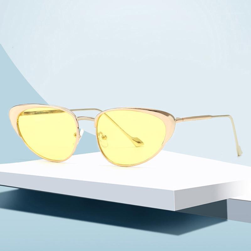 

Veshion Cat Eye Sunglasses Women Alloy Sun Glasses for Female Brand Designer Small Face Decoration Vintage Woman Glasses Retro1