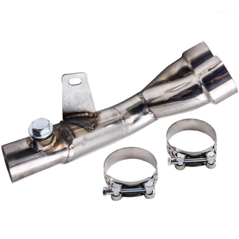 

Exhaust Mid Link Tube Piping Y Pipe for YZF R6 YZFR6 2006-2020 2 Clamps1
