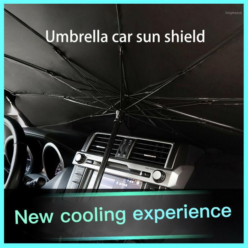 

1pc Car Windshield Parasol Universal Black And Silver 125cm*65cm Summer Front Gear Sunshade Screen Heat Insulation Sunshield1