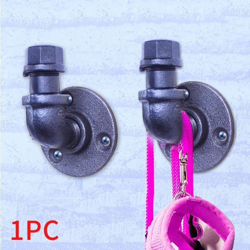 

Robe Hooks Wall Mounted Coat Hook Rustic Door Back Fittings DIY Style Home Decor Industrial Pipe Bathroom Iron Heavy Duty Hanger