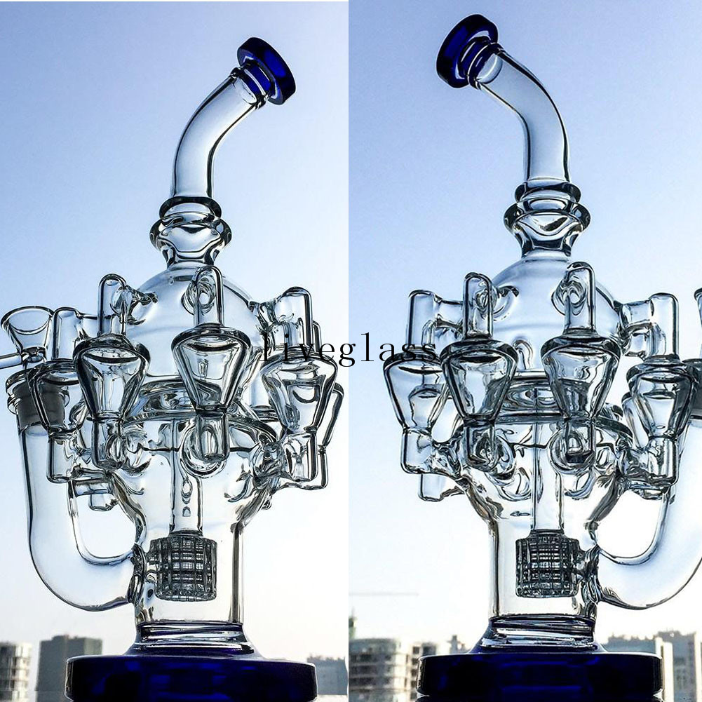 

Matrix Octopus Arms Tree Glass Beakers Base Bongs Tobacco Recycler Bong Perc Oil Dab Rigs Hookahs Thick Glass Smoking Water Pipes 14mm