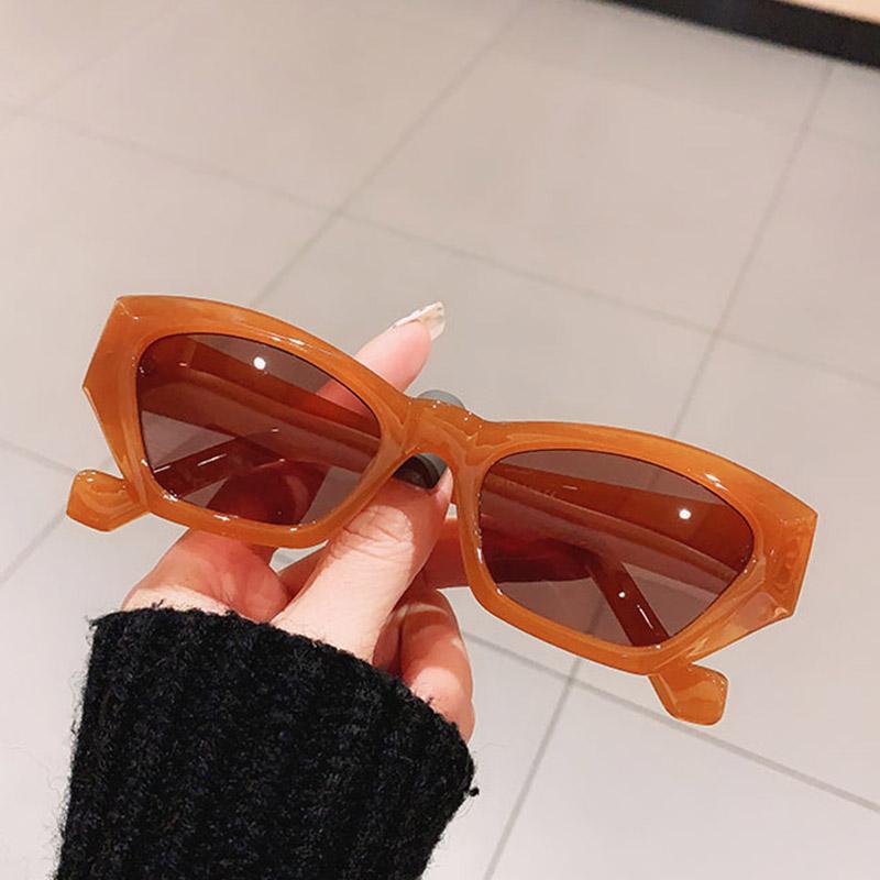 

Sunglasses Vintage Cat Eye Women's Ins Shades Sun Glasses Women Man Orange Small