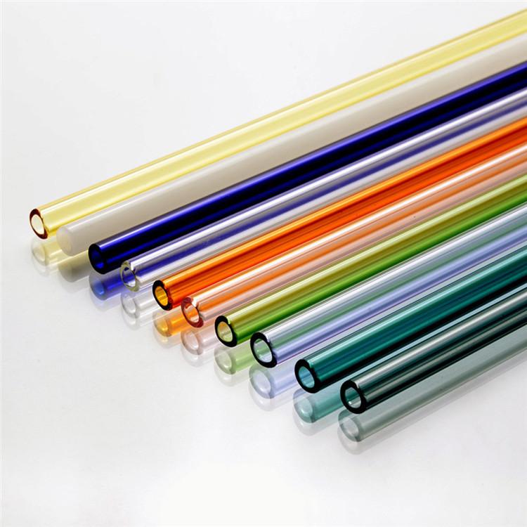 

Handmade Glass Straw With Cleaning Brush ECO-friendly Household Glass Straight Pipet Tubularis Snore Piece Tube DLH224