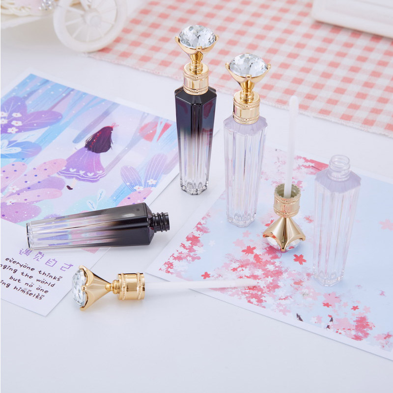 

3ml ABS Diamond Lip Gloss Tube Lipstick Wand Tube Lip Care Serum Bottle Sample Vials Women Girls Beauty Makeup Tool