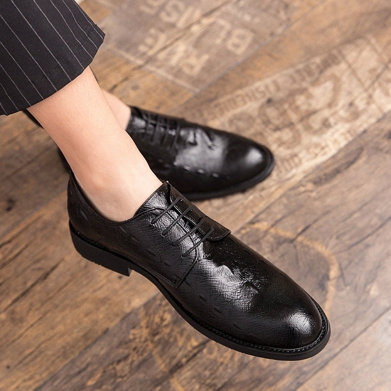 

Men's Casual Shoes outdoor breathable Soft Fashion Walking Leather flats Comfortable Men Lace-up Hand-Made Shoes men #fB0J