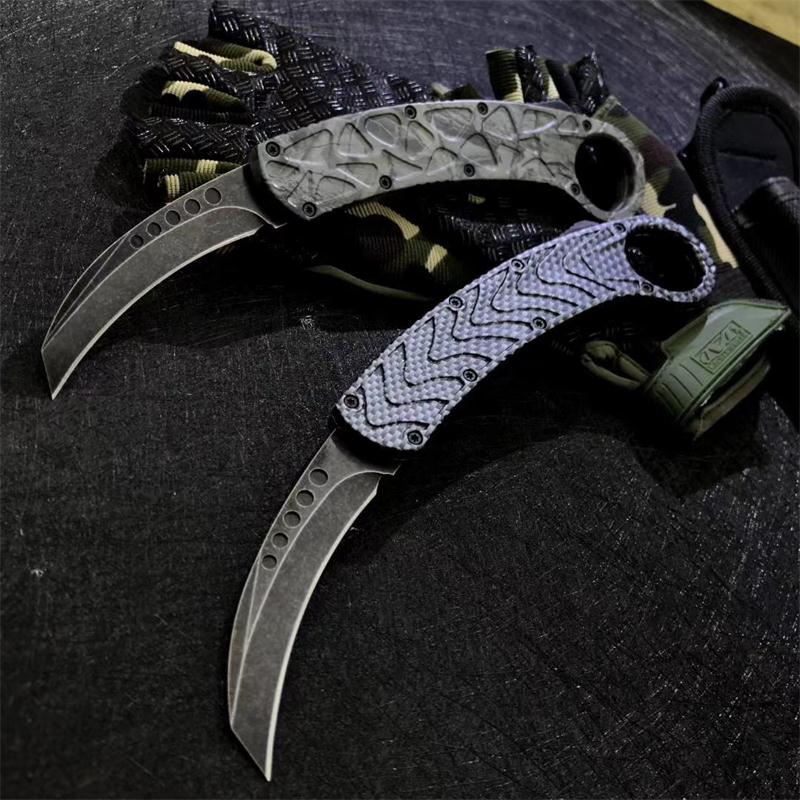 

Karambit automatic knives bird claw knife 5CR15MOV blade aluminum handle double action outdoor cold camping EDC survival AUTO knife UT85 UT88 A07 C07 A161 BM 3300