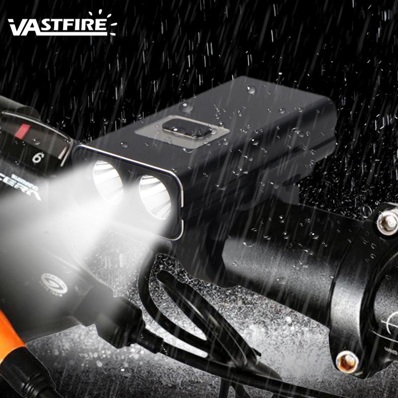 

MTB USB rechargeable Bikelight Mini waterproof Head 2X 10W LED USB Front Bicycle light Headlight Night Riding
