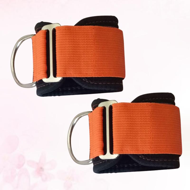 

1 Pair Ankle Strap Brace Fixed Ankle Support Strength Training Attachment Cuffs Legs Exercise Protective Tool for Gym (Ora