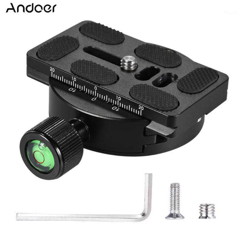 

Andoer KZ-40 Universal Aluminum Alloy Tripod Head Disc Clamp Adapter w/ PU-70 Quick Release Plate Compatible for Arca Swiss1