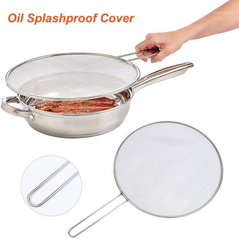 

Oil Splashproof Cover Grease Splatter Screen Guard Oil Splashproof Stainless Steel Mesh Cover Kitchen Tools For Frying Pan1