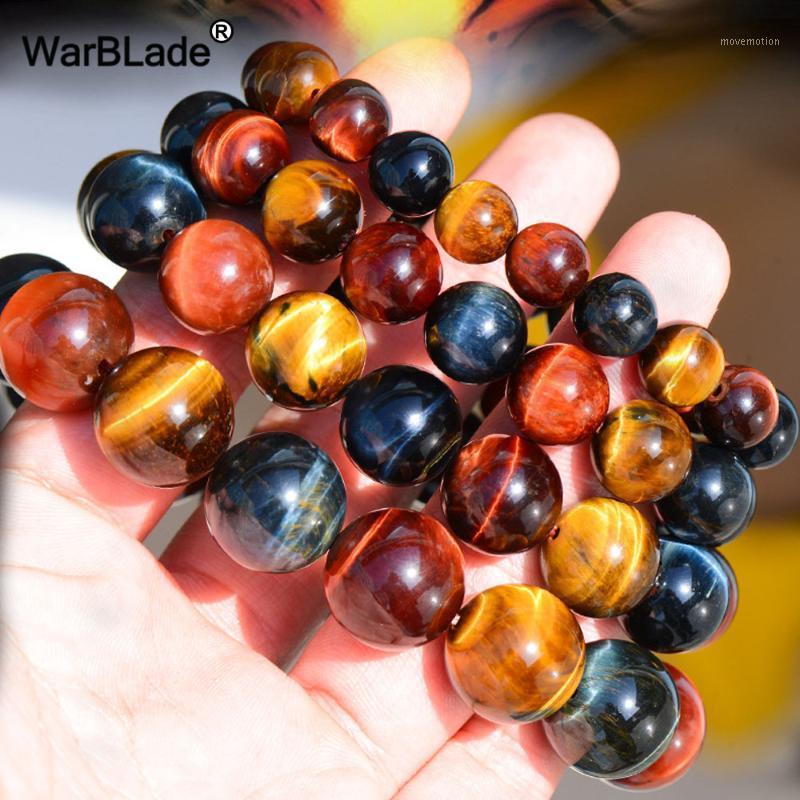 

WarBLade New Natural Tiger Eye Stone Bracelet 8mm-18mm Yellow Blue Red Tiger Eye Beads Bracelet Bangles For Men Women Jewelry1