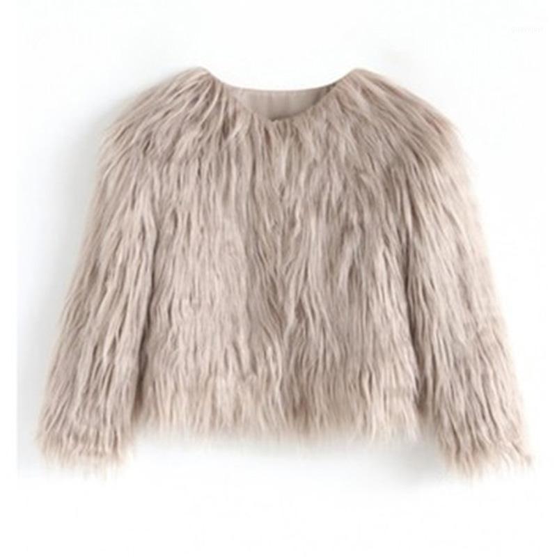 

children winter clothing 2020 girls faux fur coats and jackets girls solid faux fur clothing kids winter thicken outwear 32141, Black