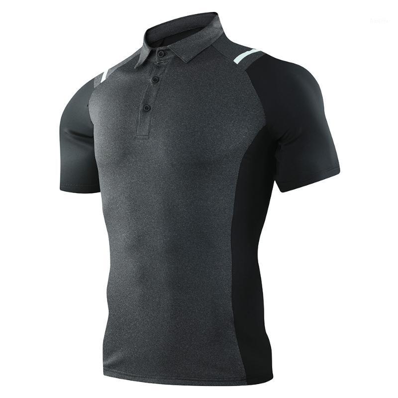 

2020 New Golf Clothing Breathable Mens Summer Golf Sports Breathable Shirt fitness Men's sportswear Lapel T-shirt1, White