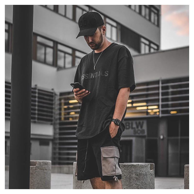 

2021 Early Autumn New O-neck T-shirt Men and Women 3d Letter Printed 1:1 High Quality Fog t Shirts Street Top Tees 844q, Ivory