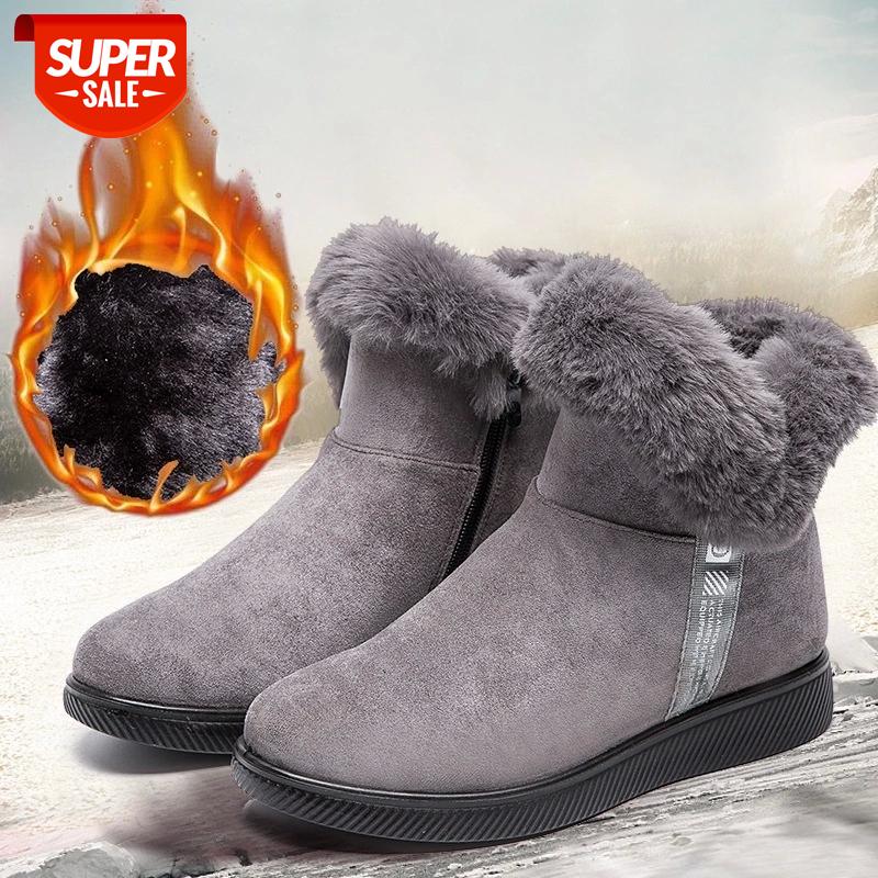 

Hot Winter Plush Warm Platform Boots Womens Fashion Non-slip Snow Boot Flat Comfortable Casual Walking Shoe Size 43 Women Shoes #oS3v, Black