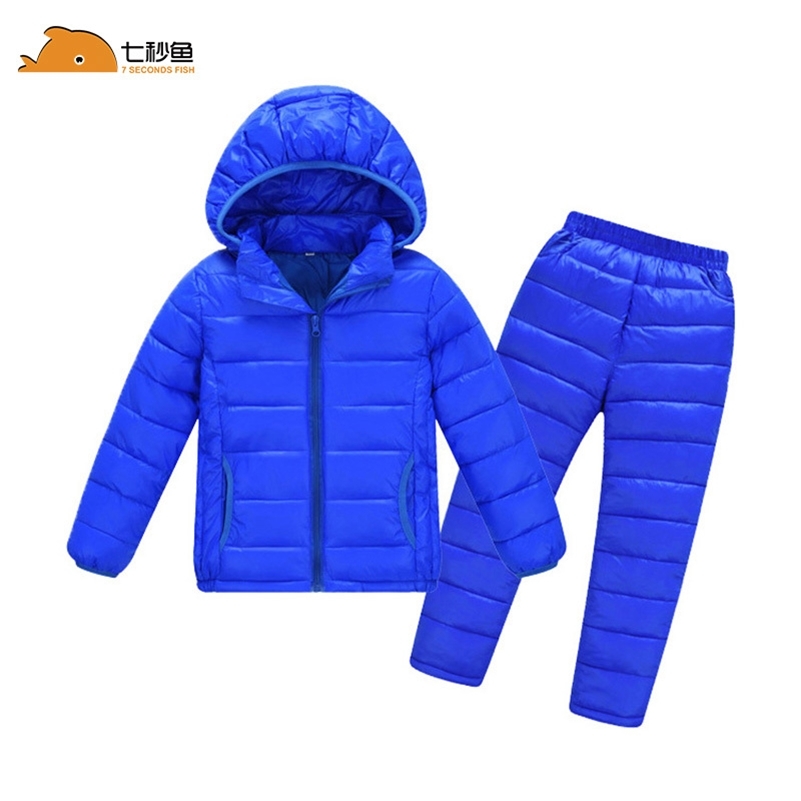 

kids winter jacket sets girl winter coat boy winter jacket baby girl warm clothes 2 pcs LJ201017, Dark blue