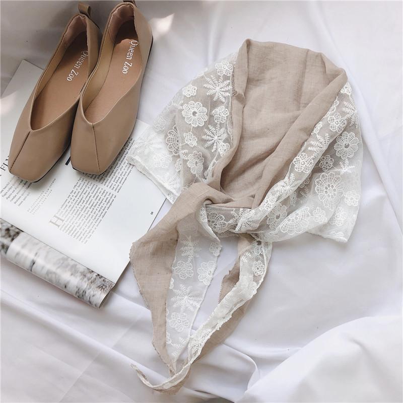 

Scarves Vintage Lolita Lace Embroidery Scarf Headband Mori Girl Japanese