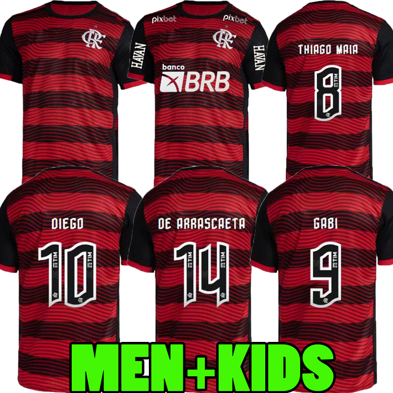 

Flamengo soccer jerseys 22 23 home David Luiz DIEGO E.RIBEIRO GABI football shirts MEN WOMEN KIDS Thiago Maia PEDRO DE ARRASCAETA Camisa 202, Black;yellow
