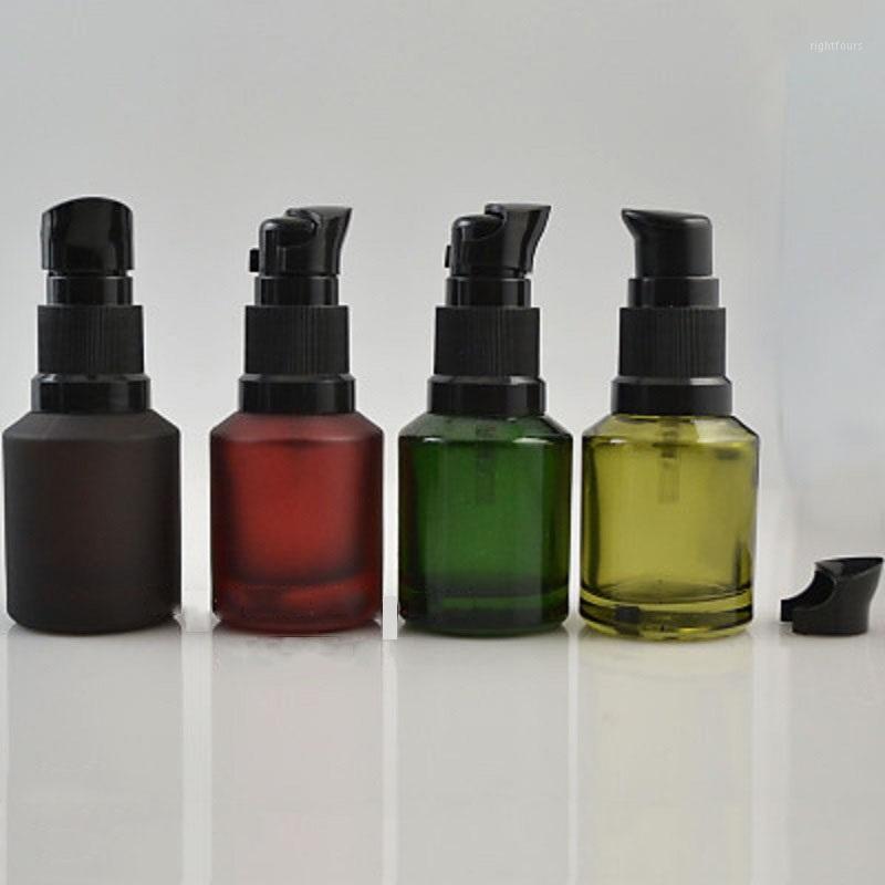 

15ml Glass Spray Bottle Red Emulsion Containers Vial Green Empty Cosmetic Packing Brown Portable Pump Bottle Essential Oil Vial1