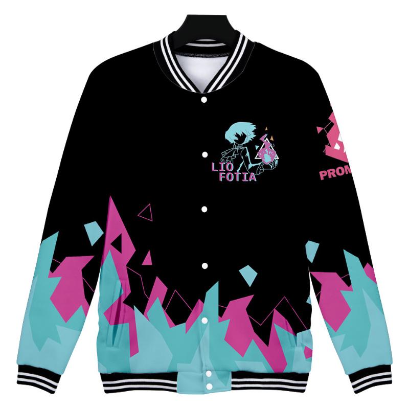 

Men's Jackets Japan Anime PROMARE 3D Print Baseball Jacket Men Bomber Outerwear Lio Fotia Galo Thymos Uniform Cosplay Costume, Black;brown