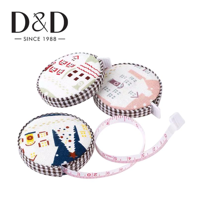 

150cm/60" Retractable Tape Measure Portable Sewing Ruler Fabric Covered Measuring Tape Tailor Craft DIY Sewing Accessories