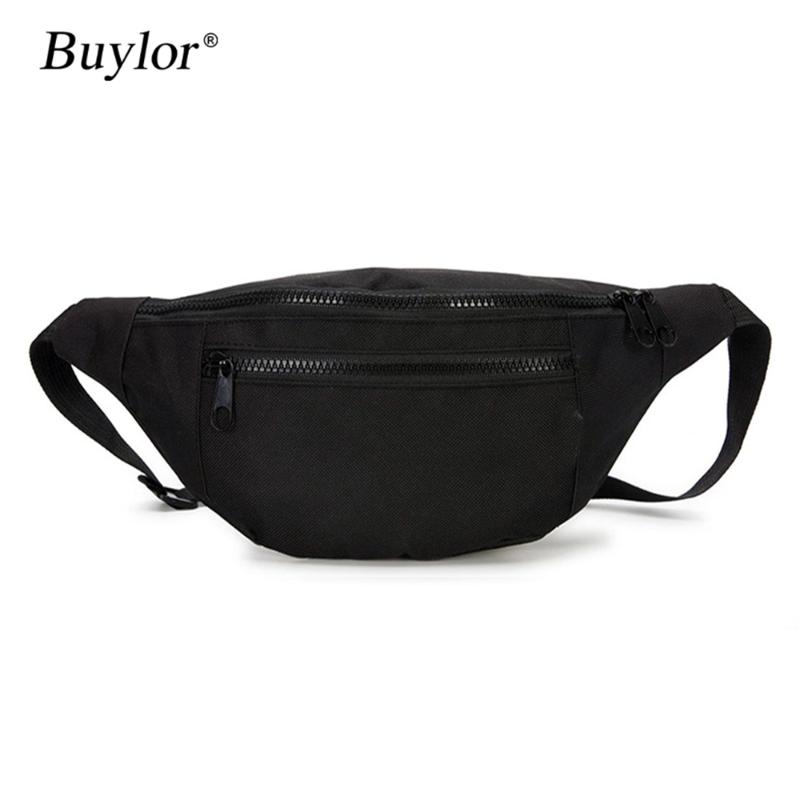 

Buylor Waist Pack Fanny Pack Bag For Women 2020 Chest Men Polyester Crossbody Bag Female Him Bum For Belt Shoulder, White