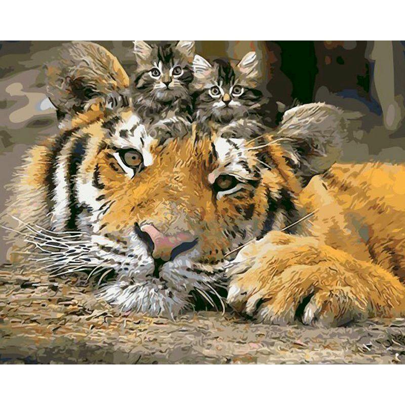 

Cats and tigers By Numbers DIY For Adults Home Decor Oil Painting By Numbers Animals HandPainted Pictures Art Gift Home Decor