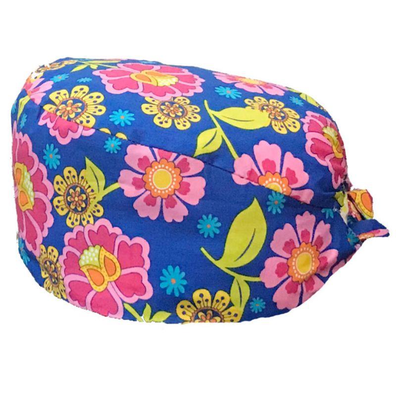 

Cotton Scrub Cap Floral Animal Printed Sweatband Bouffant Hat