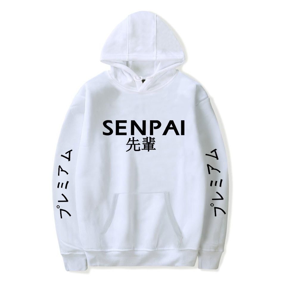 

New Sweatshirts Men Women Fashion Popular Harajuku Hoodies Autumn Winter Casual Hooded Pullover Senpai Sweatshirt, Red