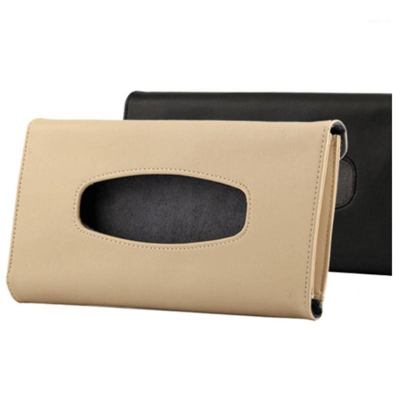 

Tissue Box Car Sun Visor PU Leather Tissue Box Auto Clip Holder Paper Napkin Accessories1